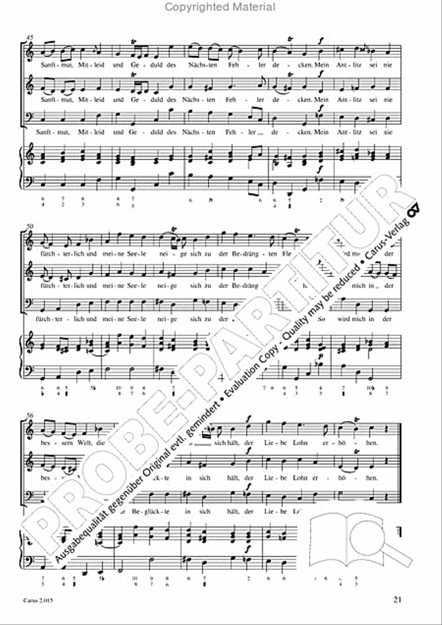 Carl Philipp Emanuel Bach & Gottfried August Homilius. Motets and Choruses Choir scores gallery preview page 23
