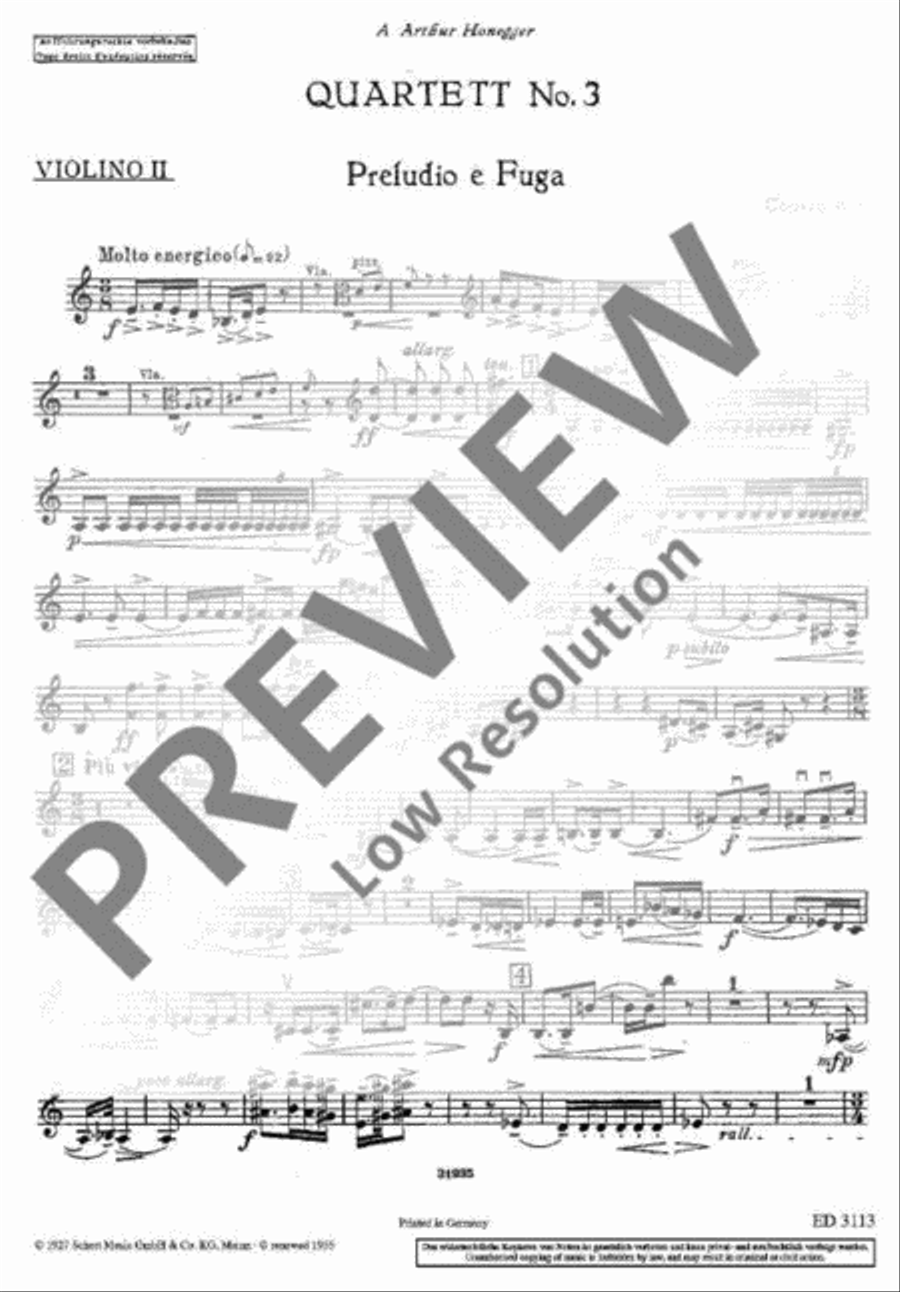 String quartet No. 3 String Quartet scores gallery preview page 12