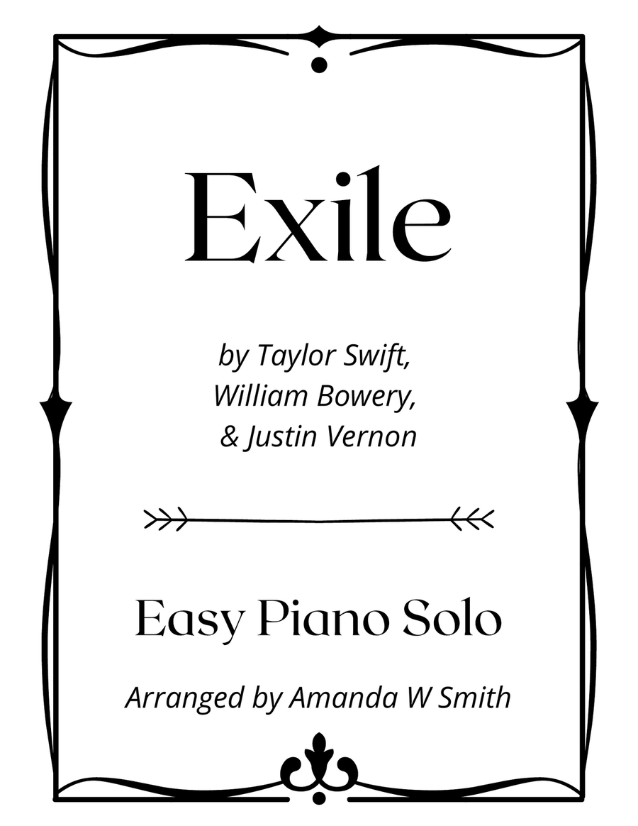 Exile Easy Piano scores gallery preview page 1