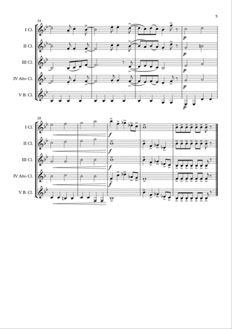 Macgyver - Theme Clarinet Choir scores gallery preview page 6
