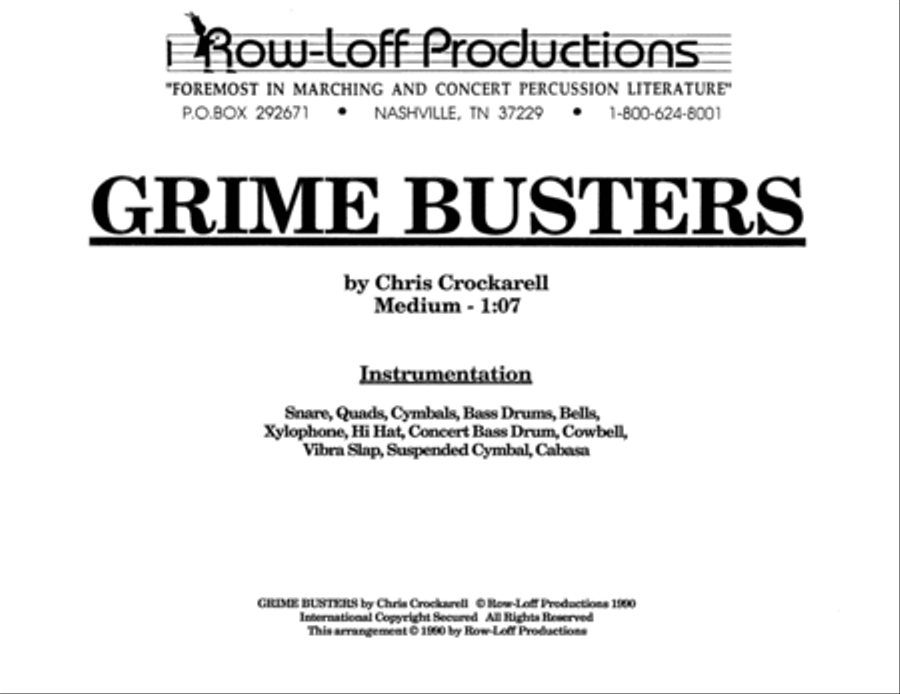 Grime Busters w/Tutor Tracks Percussion Ensemble scores gallery preview page 2