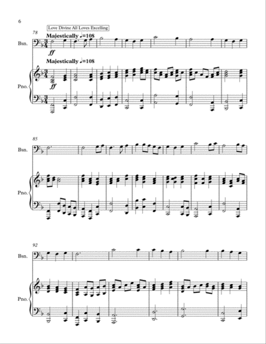 A Medley of Favourite Hymns (bassoon and piano) Bassoon Solo scores gallery preview page 6