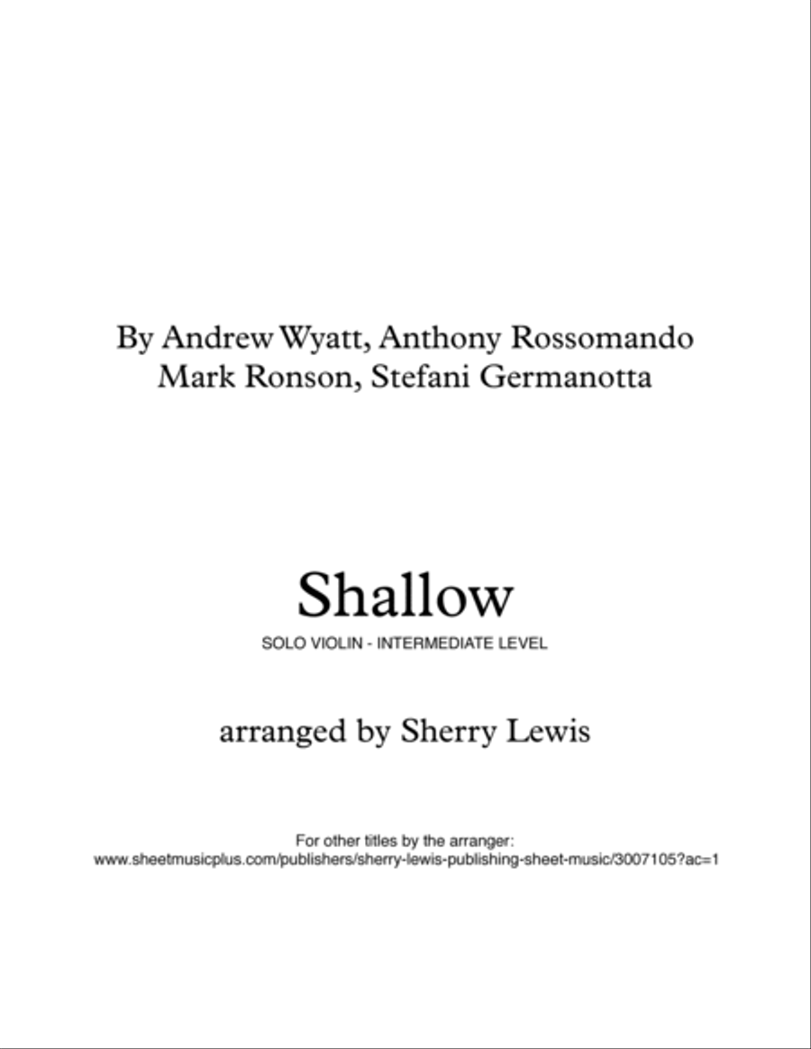 Shallow Violin Solo scores gallery preview page 2