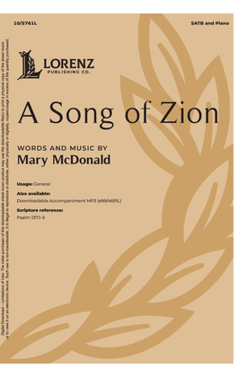 Book cover for A Song of Zion