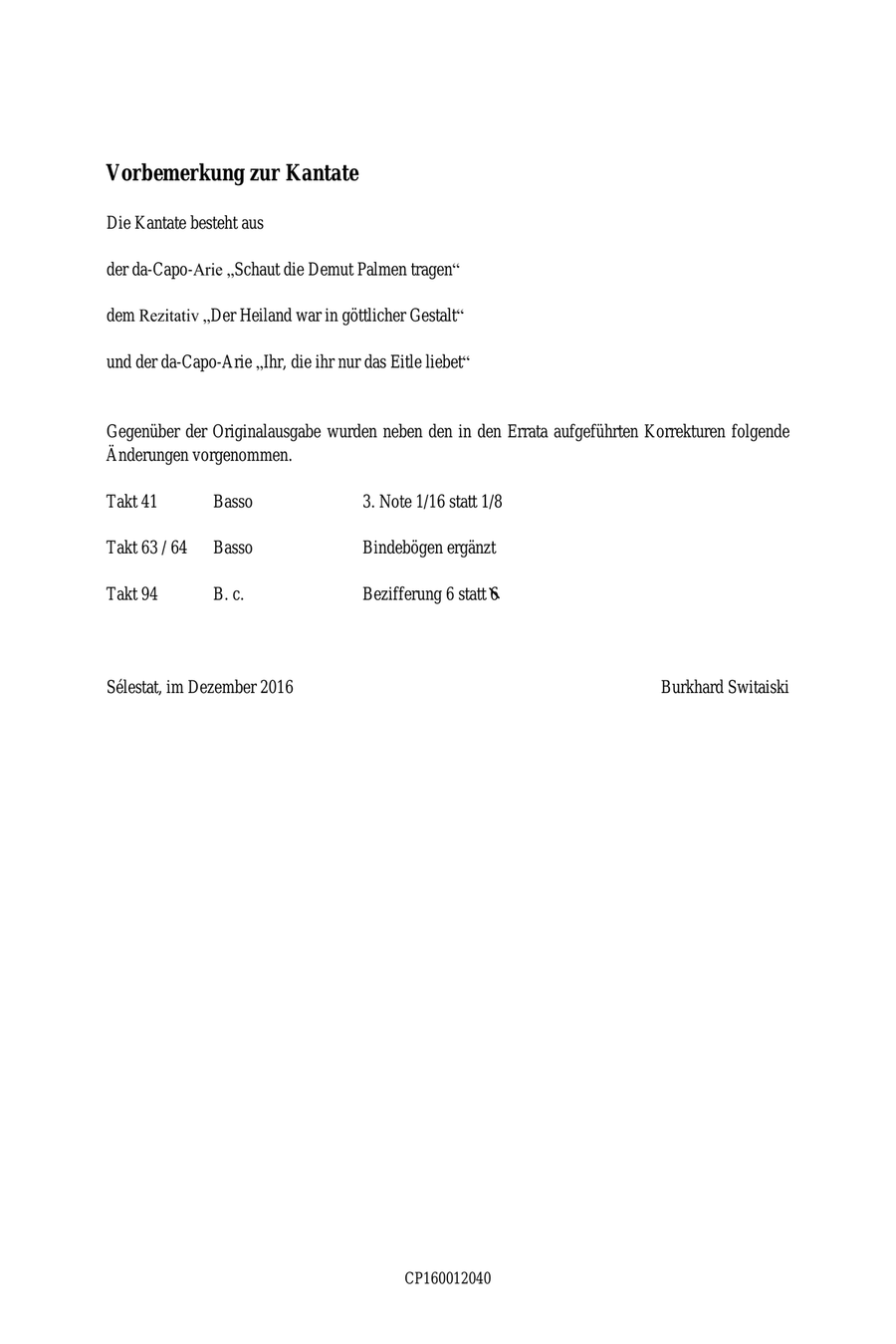Harmonischer Gottesdienst TWV 1:1245 Schaut die Demut Palmen tragen Oboe Solo scores gallery preview page 3