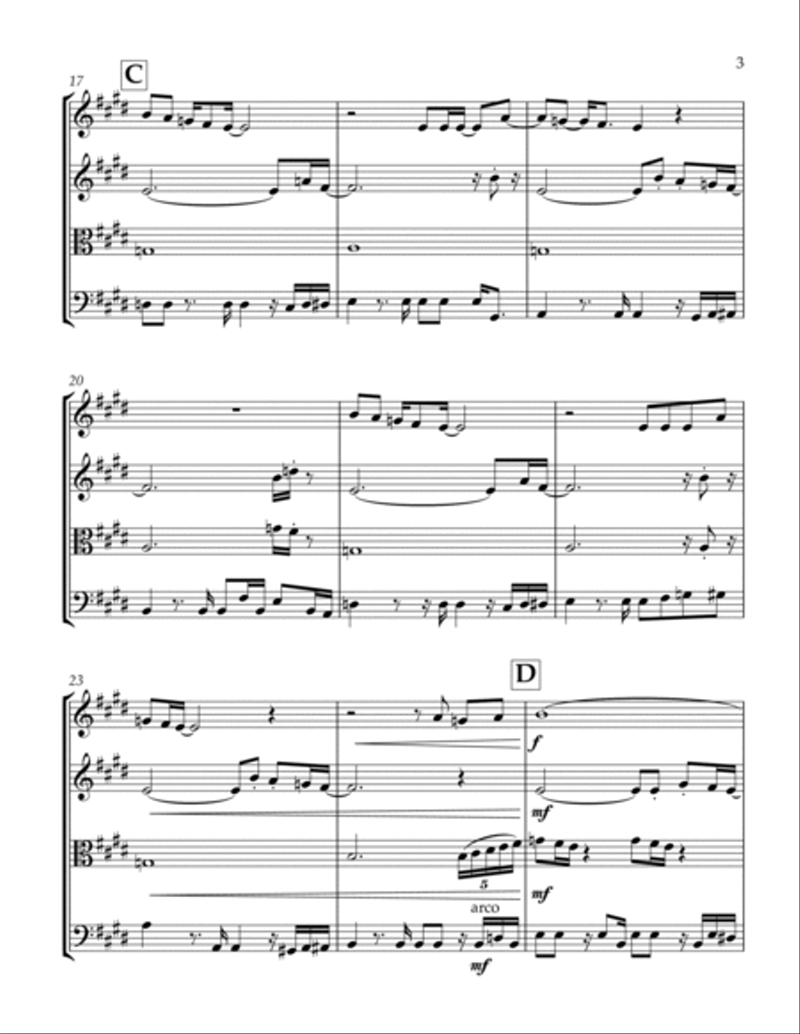 Lovely Day Lovely Day String Quartet scores gallery preview page 4