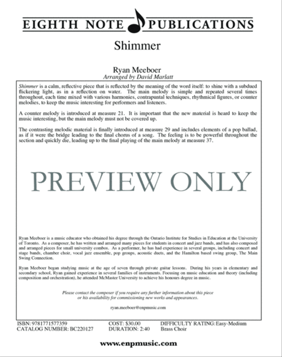 Shimmer Small Ensemble scores gallery preview page 2