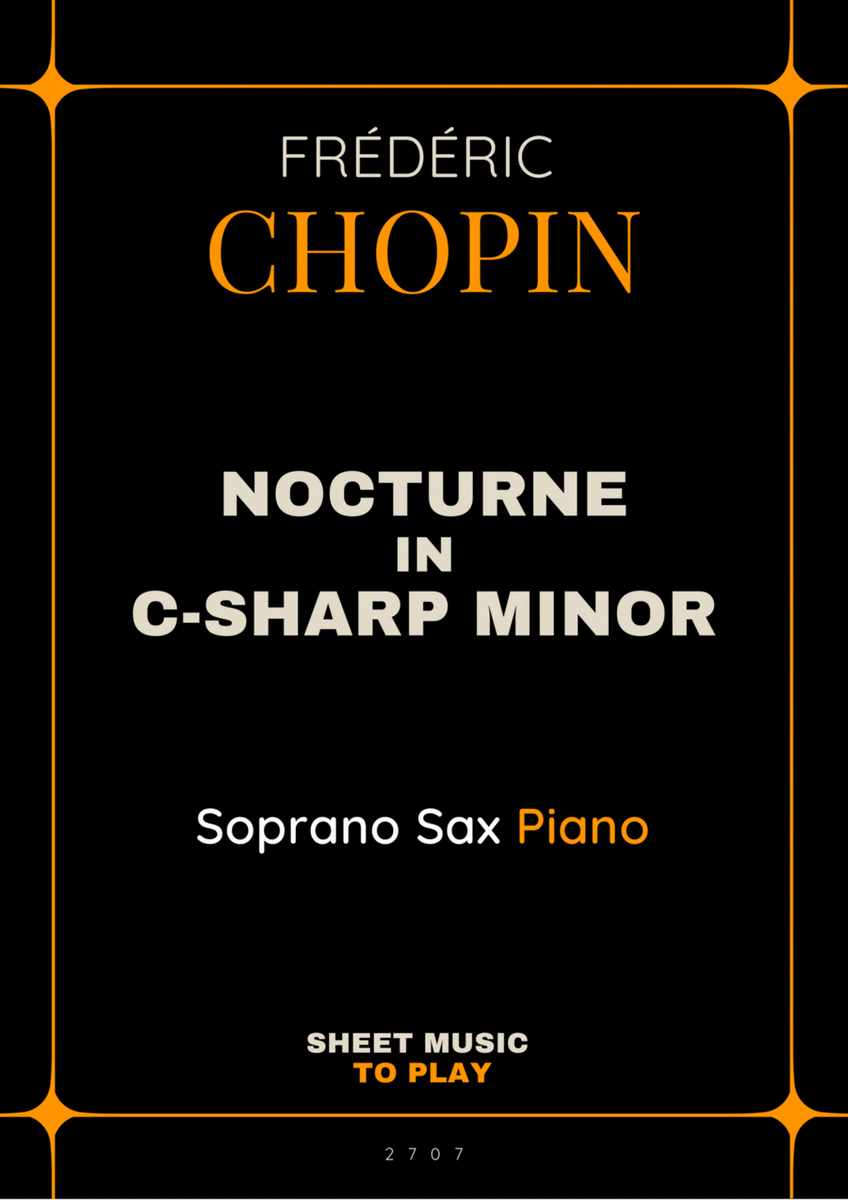 Nocturne No.20 in C-Sharp minor - Soprano Sax and Piano (Full Score and Parts) image number null