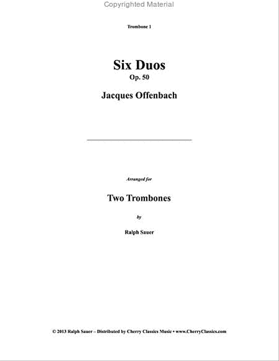 Six Duos, Opus 50 for Trombones Brass Duet scores gallery preview page 2