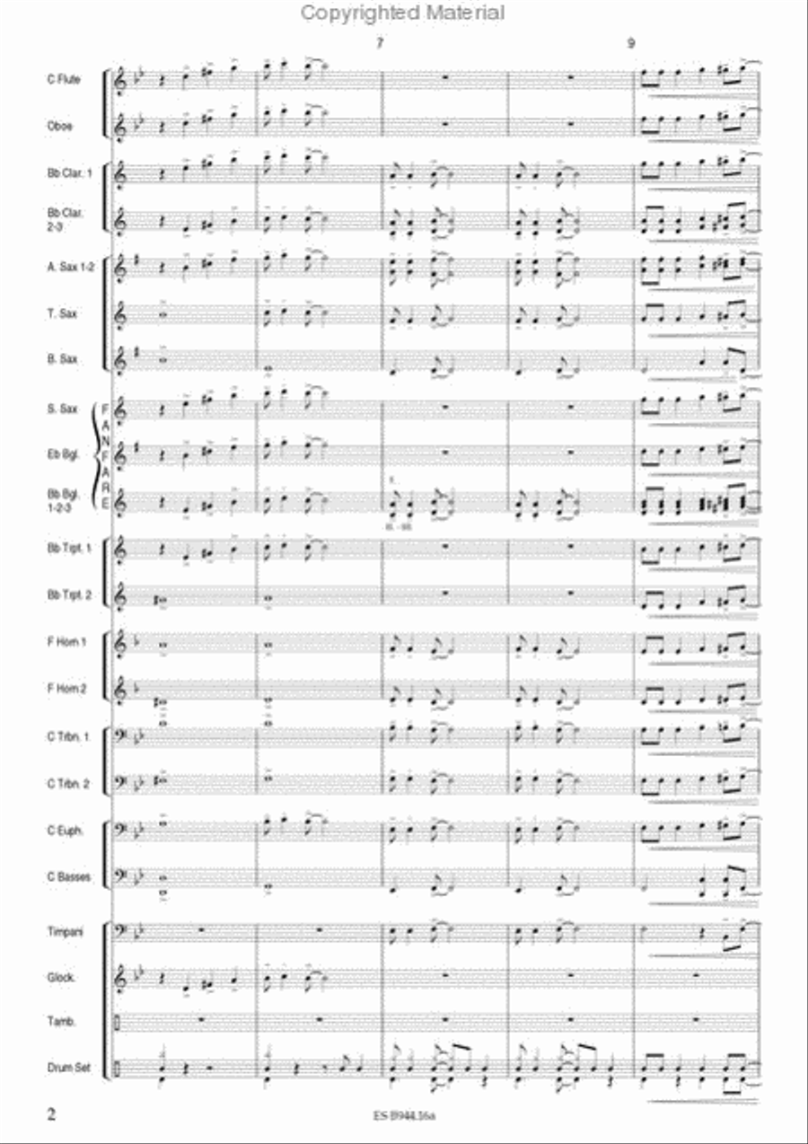 Happy Days Happy Days Marching Band scores gallery preview page 4