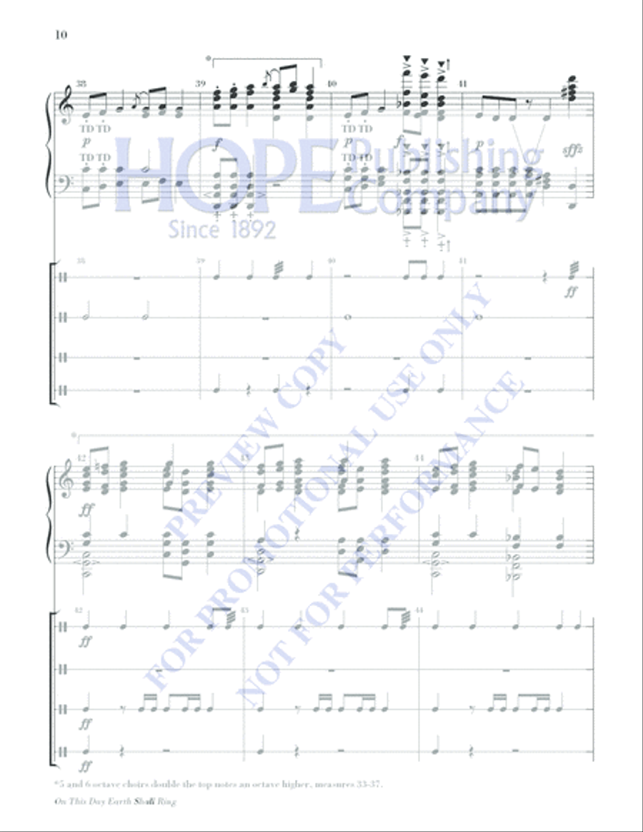 On This Day Earth Shall Ring Handbell Choir scores gallery preview page 10