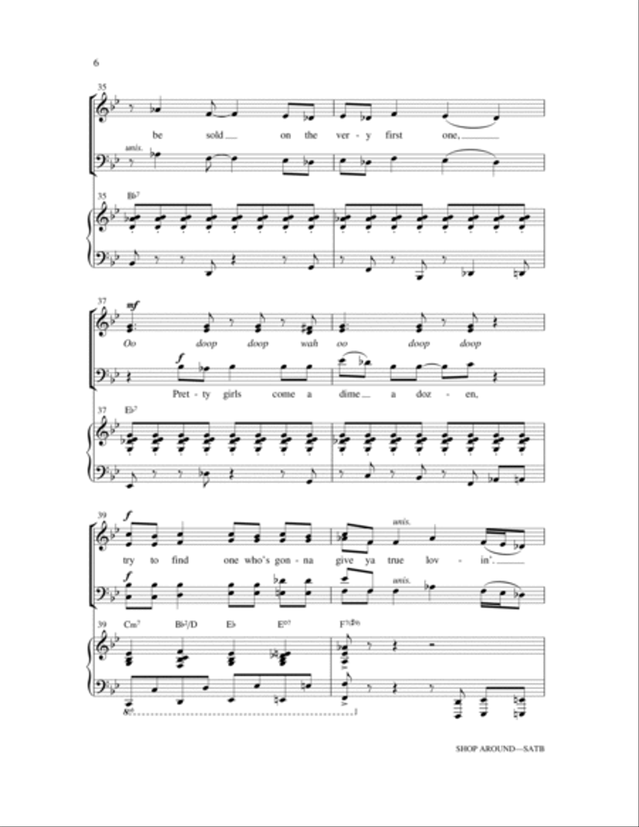 Shop Around 4-Part scores gallery preview page 6