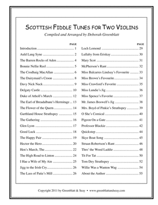 Book cover for Scottish Fiddle Tunes for Two Violins