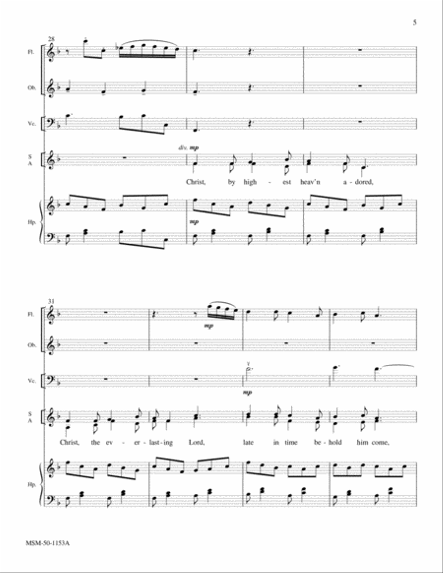 Hark! The Herald Angels Sing Choir scores gallery preview page 5