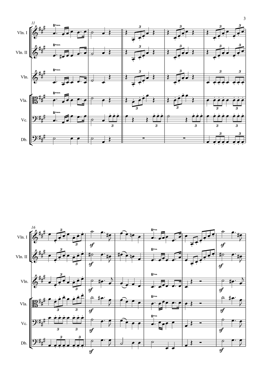 Wedding March by Mendelssohn String Orchestra scores gallery preview page 3