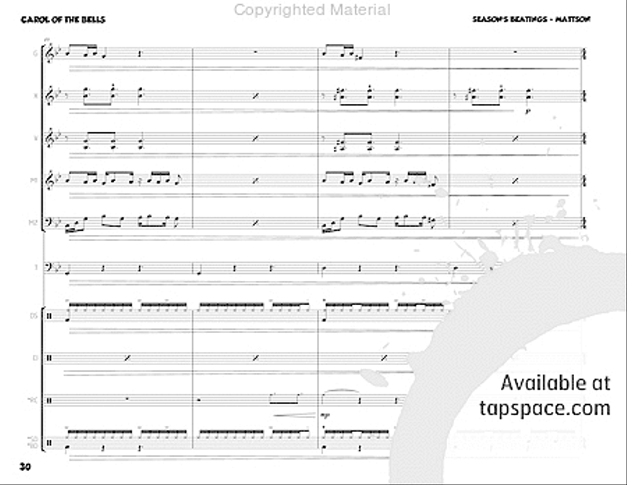 Season's Beatings Percussion Ensemble scores gallery preview page 46