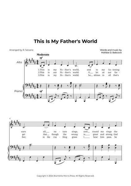 This Is My Father's World (Key of B Major) image number null