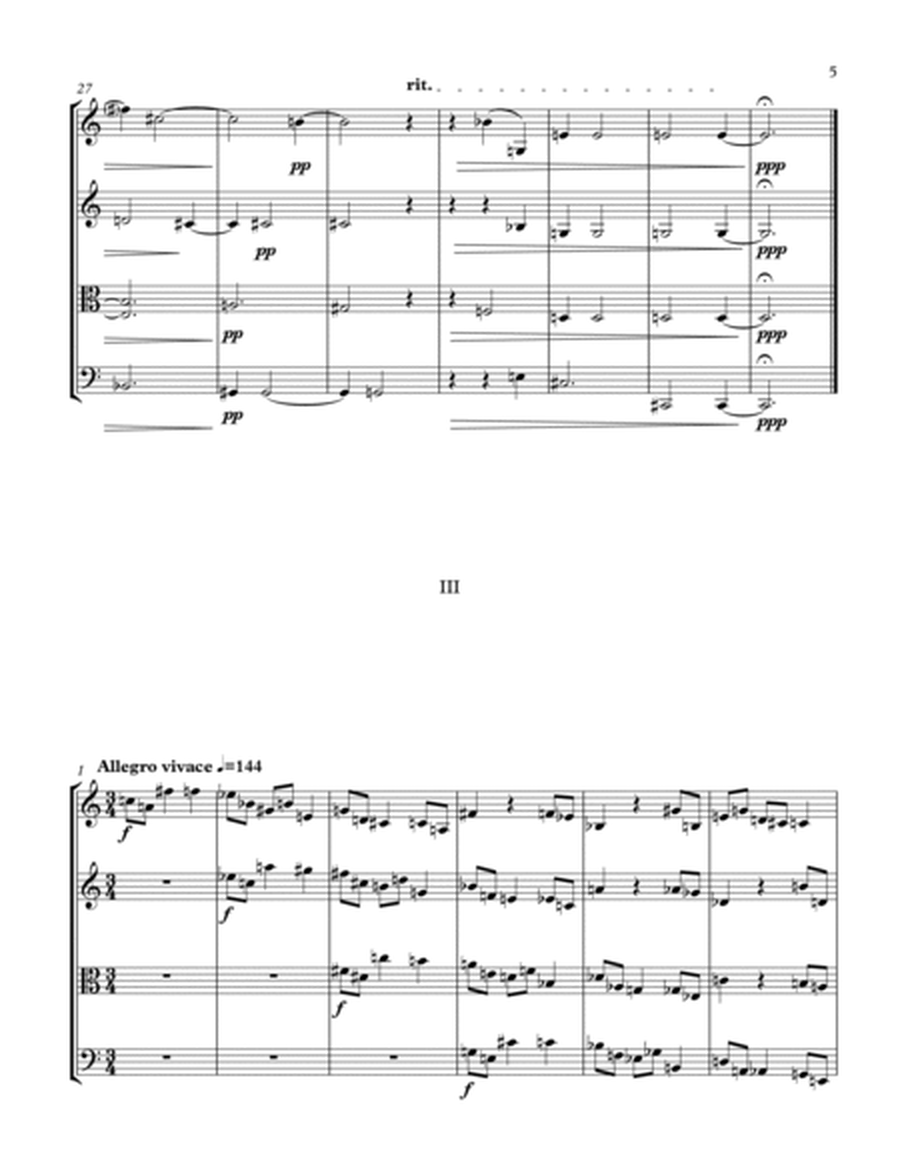 Four 12-tone Pieces for String Quartet