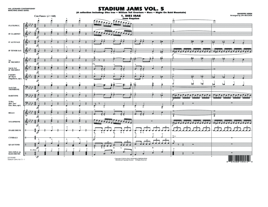 Stadium Jams: Vol. 5 - Full Score Marching Band scores gallery preview page 1