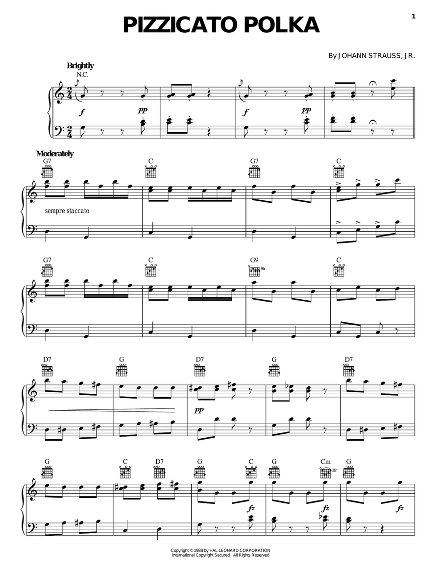 Pizzicato shop polka piano