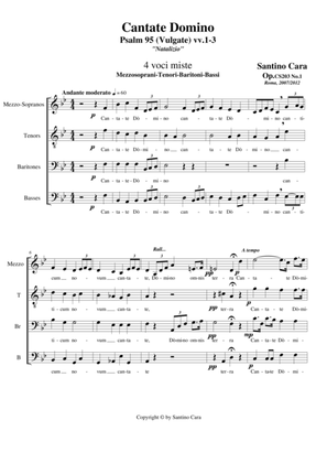 Cantate Domino (Psalm 95) Choir MzTBrB a cappella