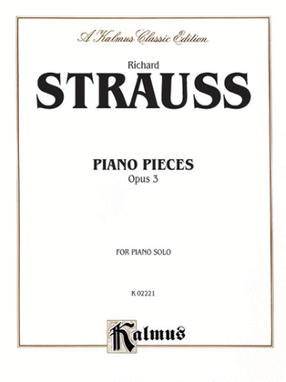 Book cover for Piano Pieces, Op. 3