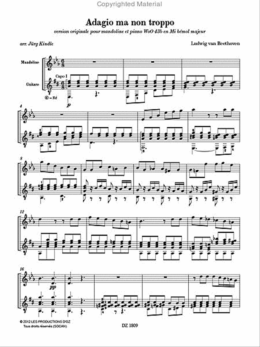 Adagio ma non troppo 43b Classical Guitar scores gallery preview page 2