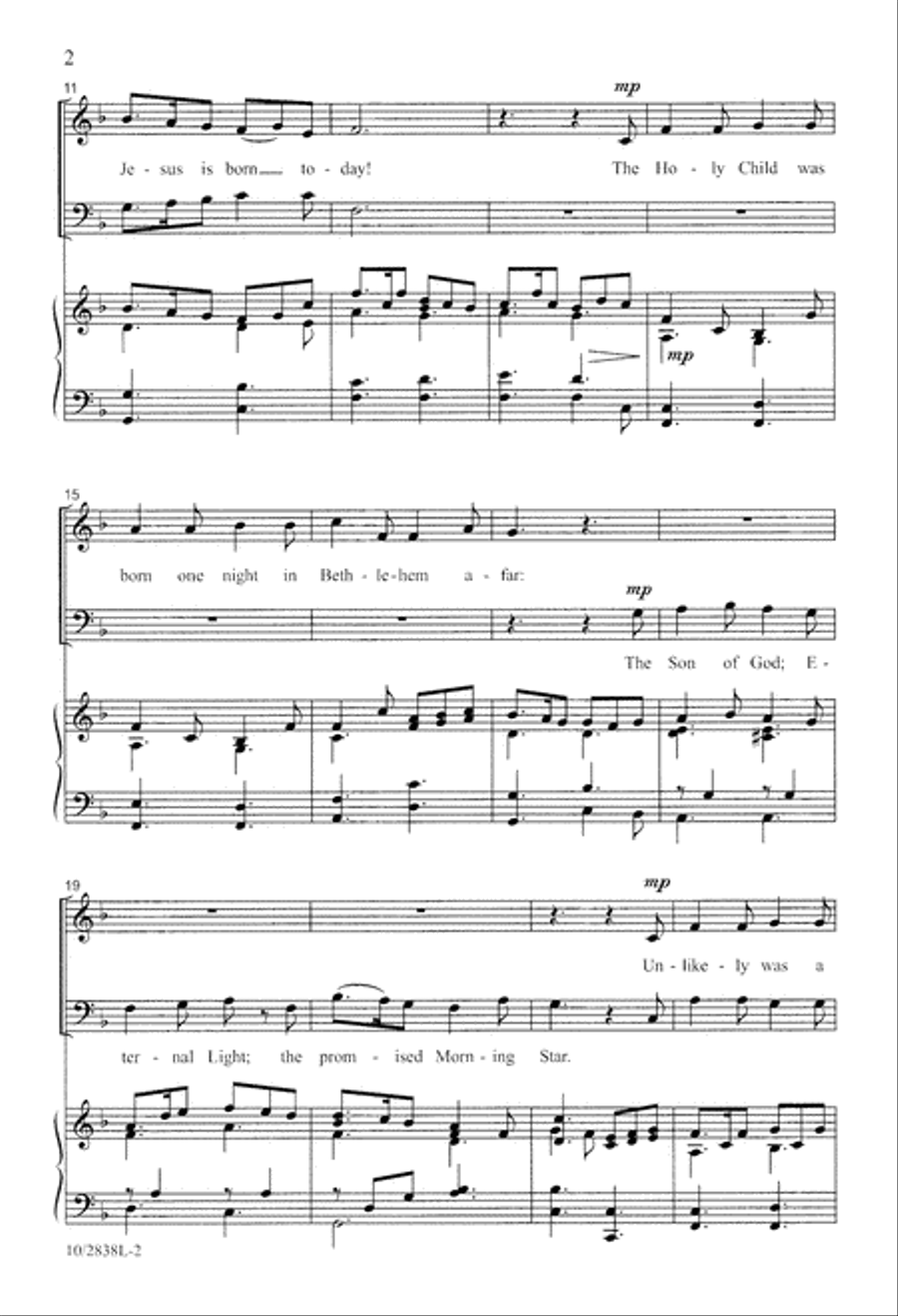Jesus is Born Today Jesus is Born Today 4-Part scores gallery preview page 2