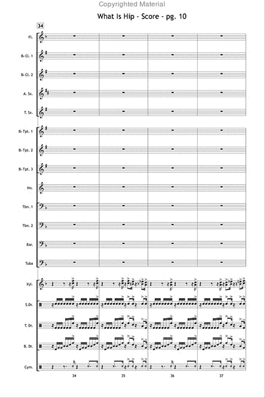 What Is Hip What Is Hip Marching Band scores gallery preview page 11