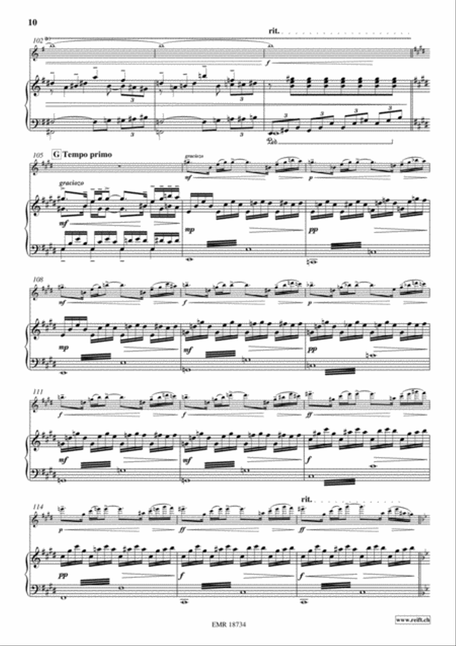 Elegy Flute Solo scores gallery preview page 10