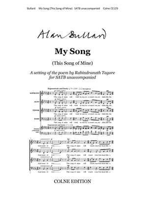 Book cover for My Song (This Song of Mine) for SATB unaccompanied