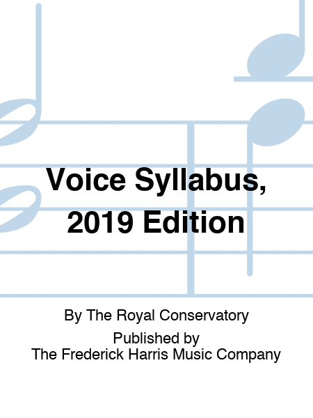 Voice Syllabus, 2019 Edition