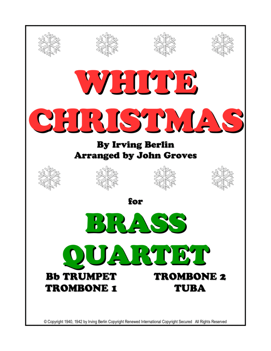 White Christmas Brass Ensemble scores gallery preview page 1