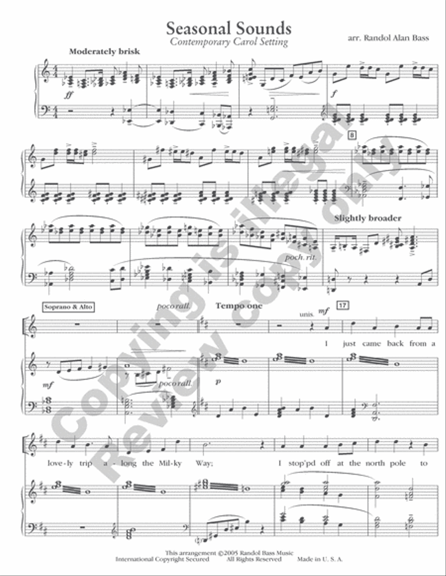 Seasonal Sounds 4-Part scores gallery preview page 3