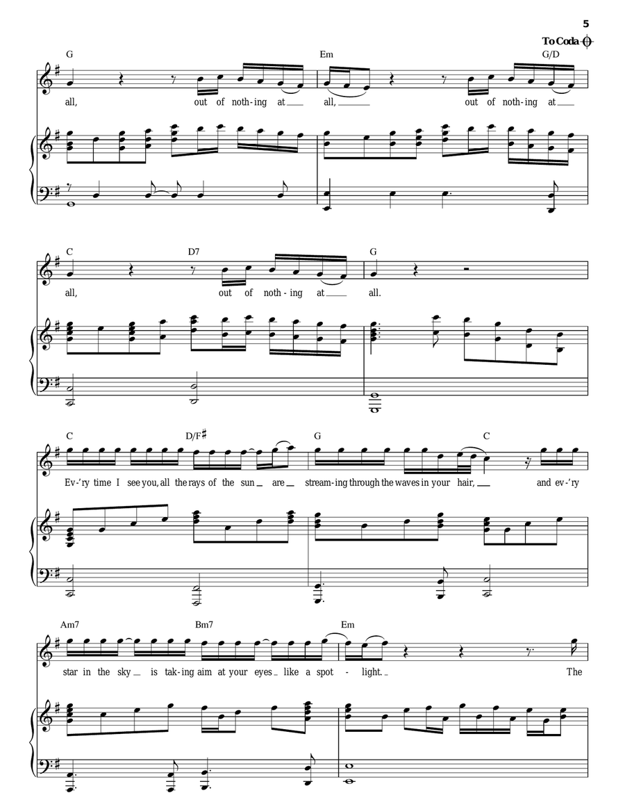 Making Love Out Of Nothing At All Piano, Vocal scores gallery preview page 5