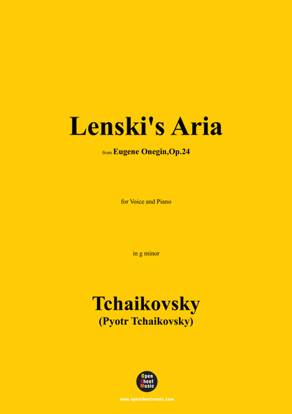 Tchaikovsky-Lenski's Aria,from 'Eugene Onegin,Op.24',Op.24,in g minor image number null