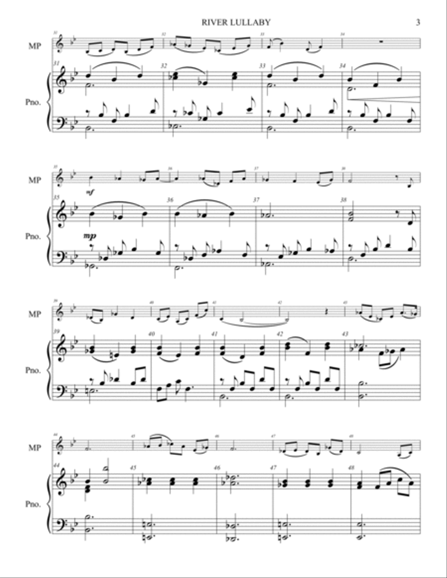 River Lullaby Piano scores gallery preview page 4