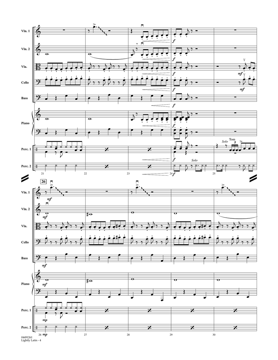 Lightly Latin - Conductor Score (Full Score) Orchestra scores gallery preview page 4