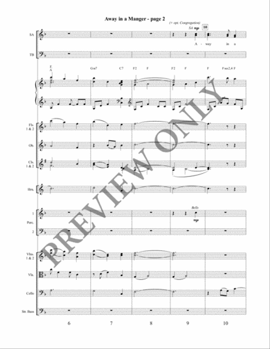 Away in a Manger Away in a Manger 4-Part scores gallery preview page 3