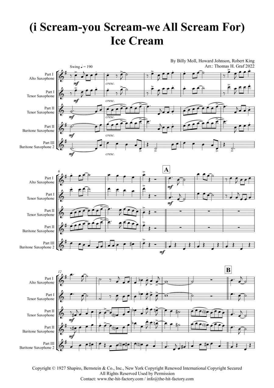 (i Scream-you Scream-we All Scream For) Ice Cream Woodwind Trio scores gallery preview page 1
