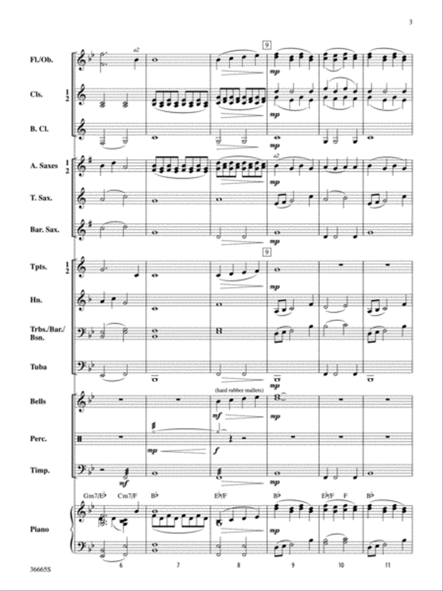 As Twilight Falls Concert Band scores gallery preview page 3