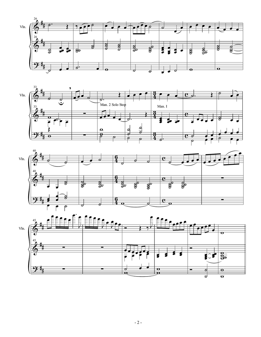 Salve Regina for Organ and Violin Salve Regina for Organ and Violin Violin Solo scores gallery preview page 2