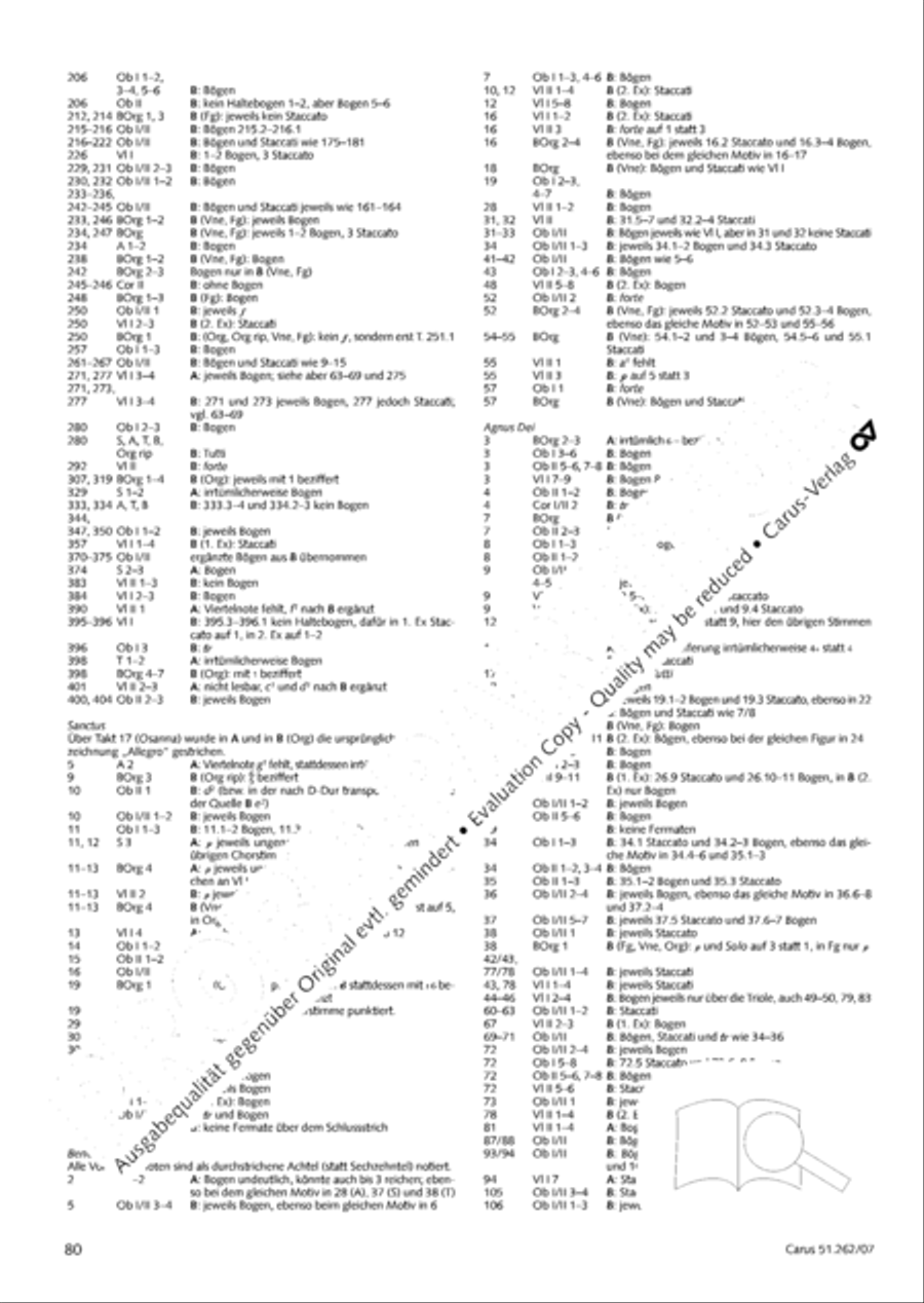 Missa longa in C major (Missa longa in C) 4-Part scores gallery preview page 81