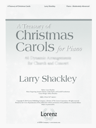 Book cover for A Treasury of Christmas Carols for Piano