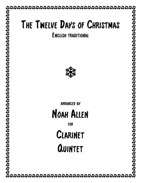 The Twelve Days of Christmas (Clarinet Quintet)