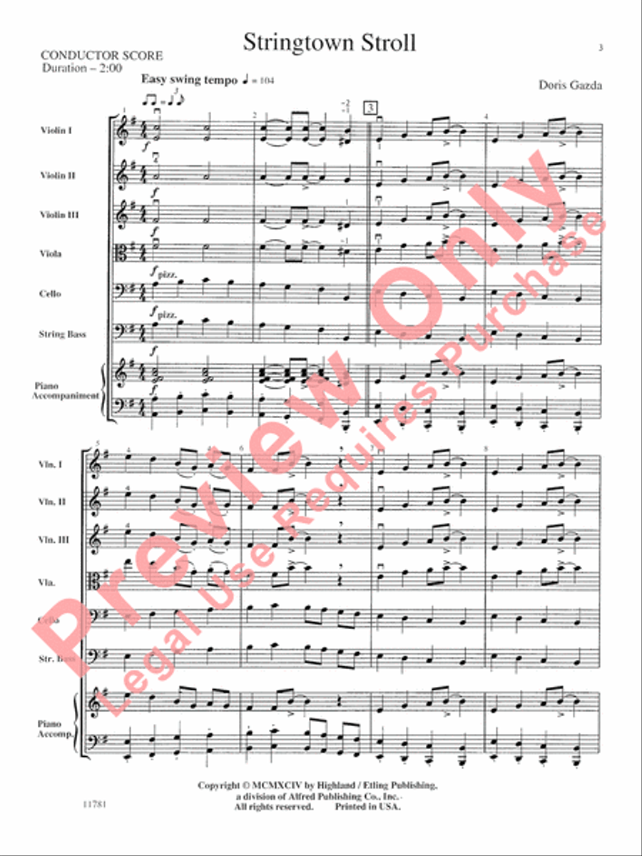 Stringtown Stroll String Orchestra scores gallery preview page 4