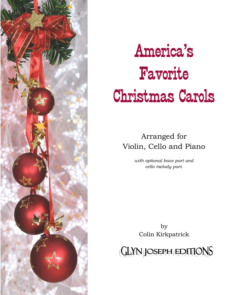 America's Favorite Christmas Carols arranged for Violin, Cello and Piano Piano Trio scores gallery preview page 1