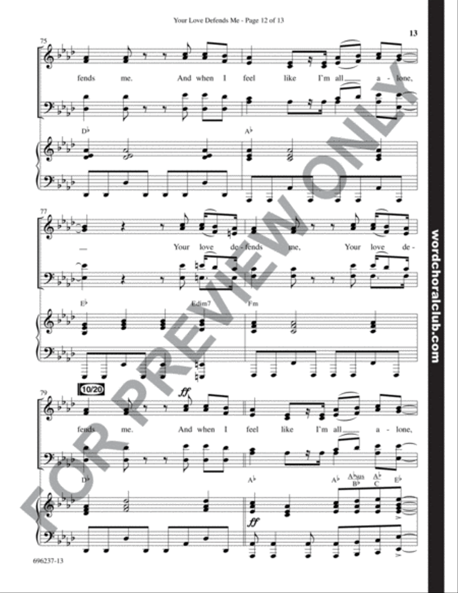 Your Love Defends Me - Anthem 4-Part scores gallery preview page 14