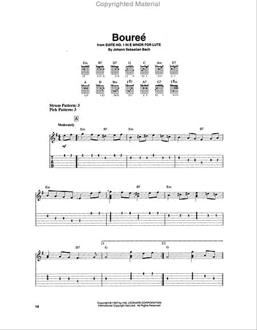 J.S. Bach for Easy Guitar Acoustic Guitar scores gallery preview page 4