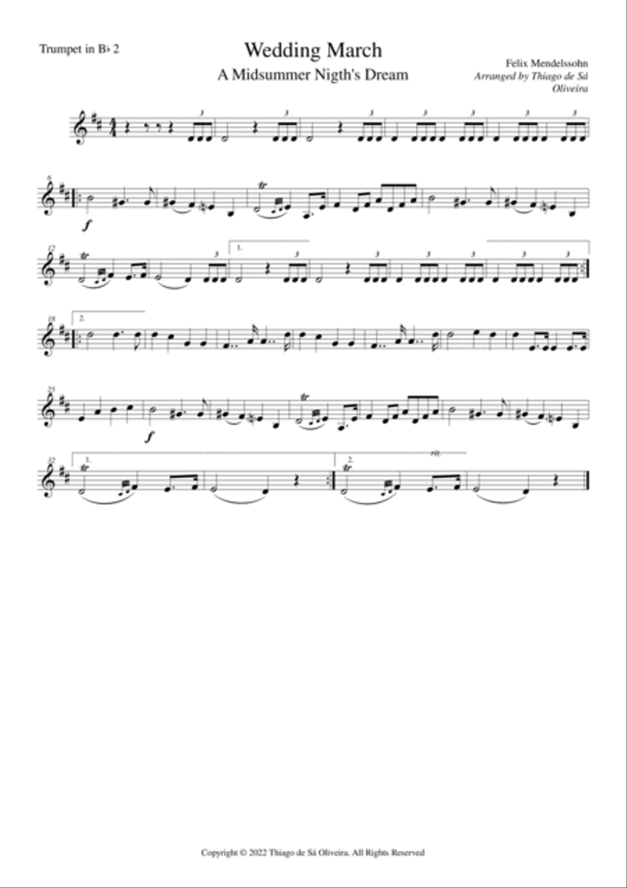 Wedding March Wedding March Brass Ensemble scores gallery preview page 4